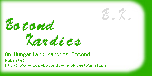 botond kardics business card